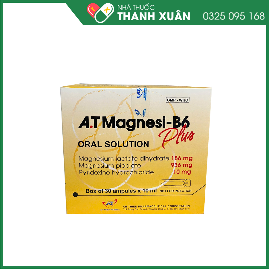 A.T Magnesi-B6 Plus giúp bổ sung magie và vitamin B6 cho cơ thể